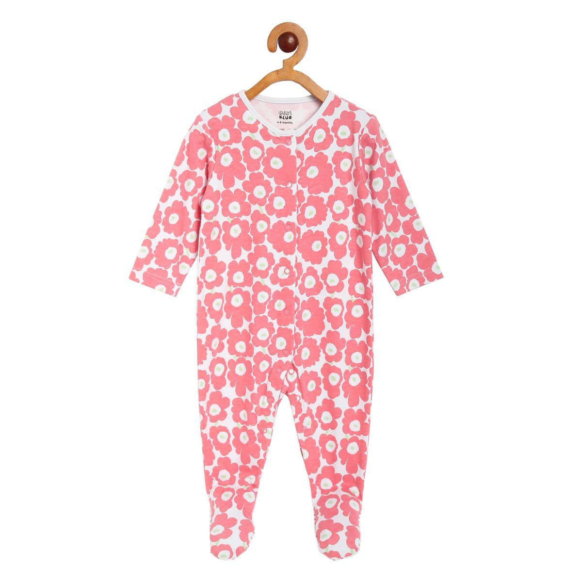 Pack of 2 sleepsuit - light grey & pink for New Born