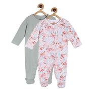 Girls Multicolor Pack Of 2 Sleep Suit