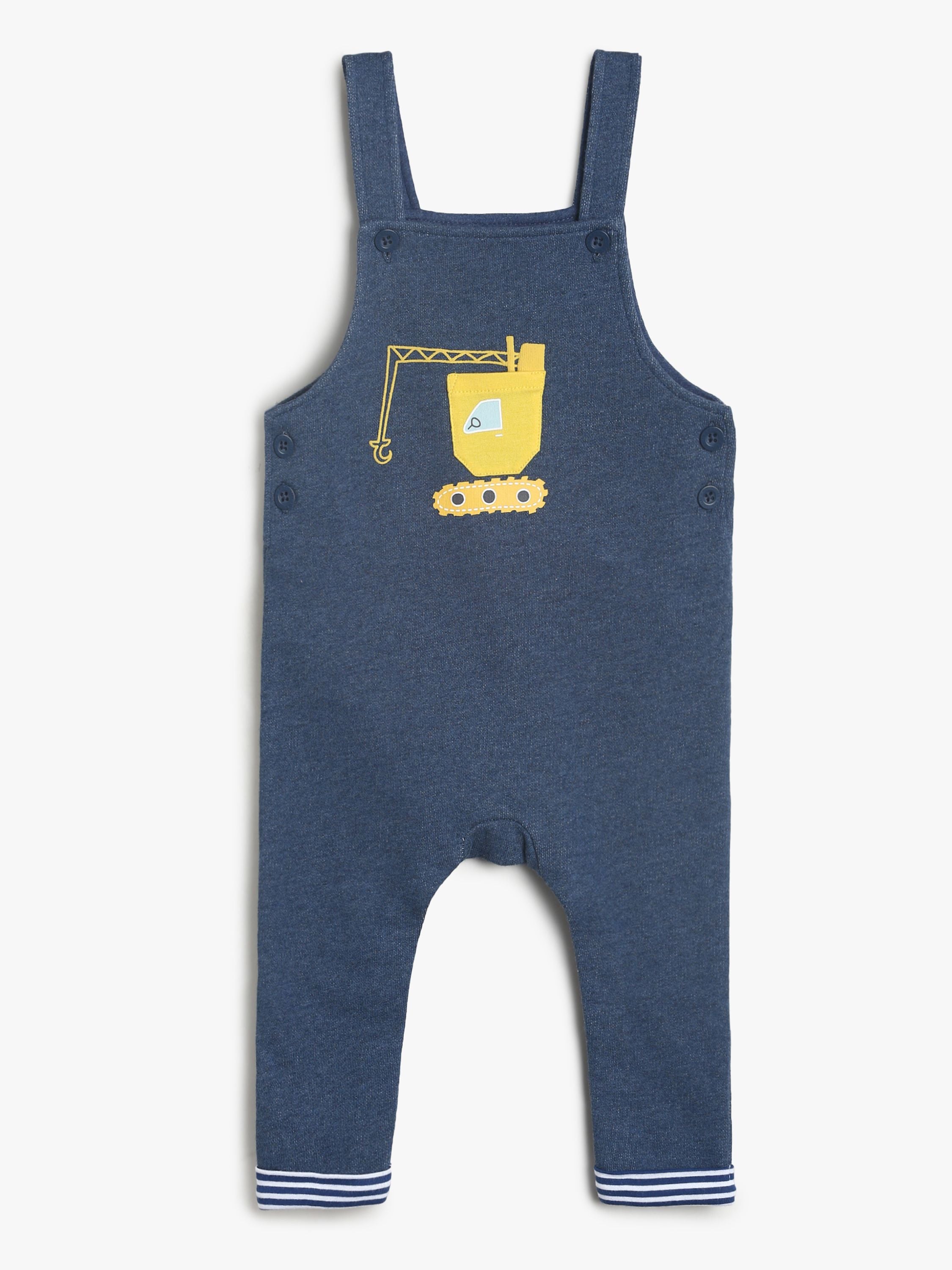 Boys Navy Dungaree Set
