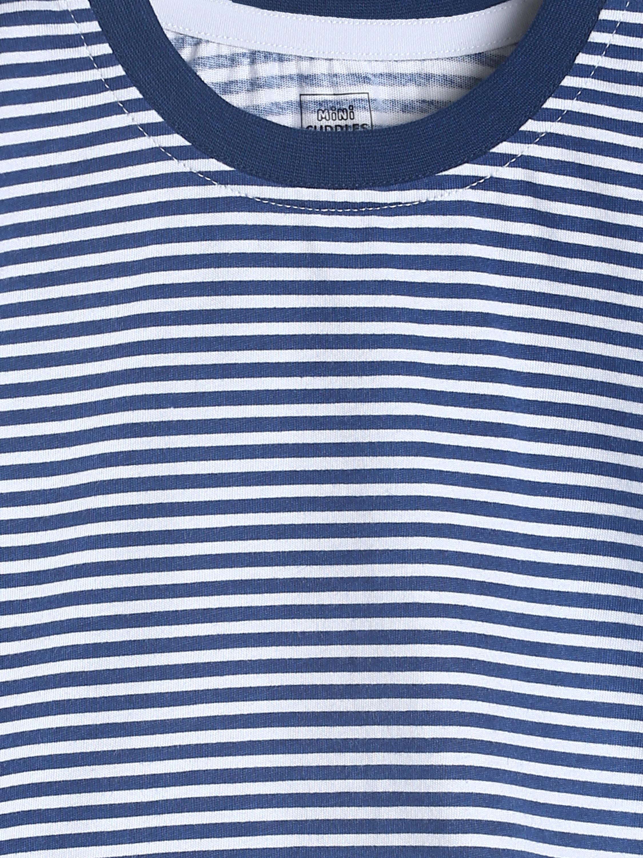 Boys Navy Dungaree Set