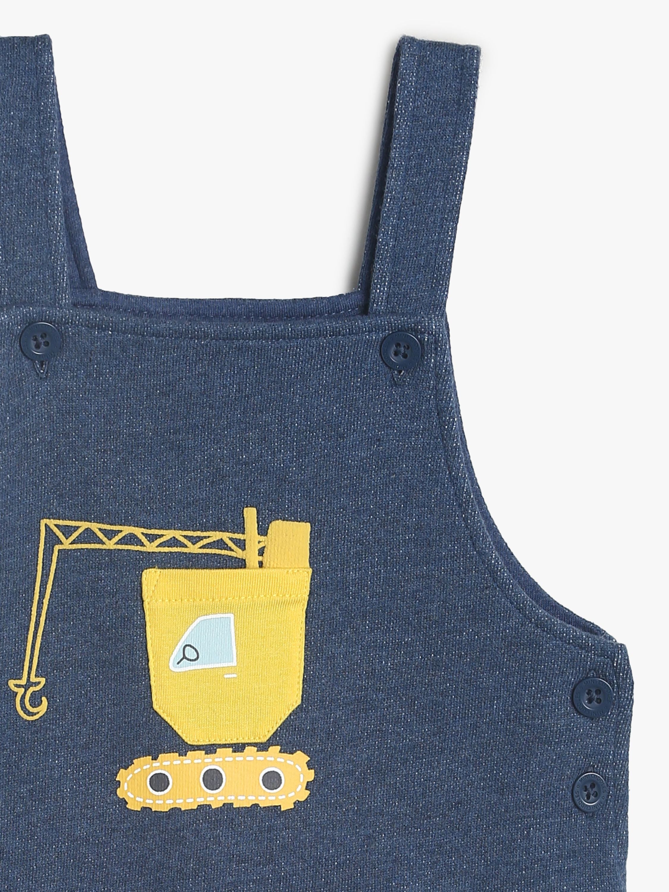 Boys Navy Dungaree Set