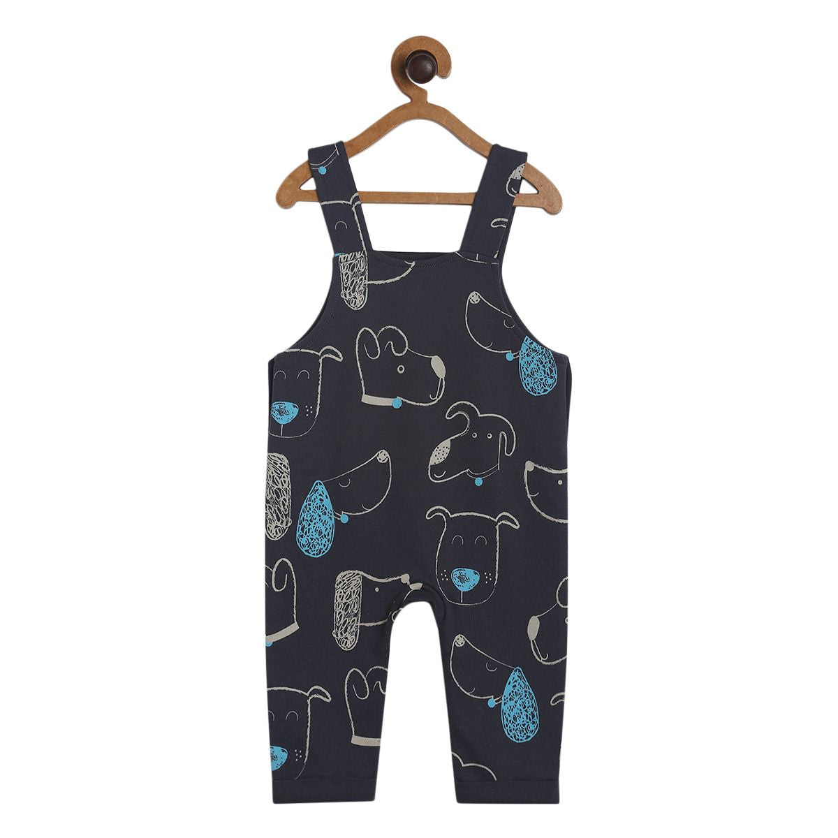 Boys Charcoal Pack Of 2 Dungaree Set