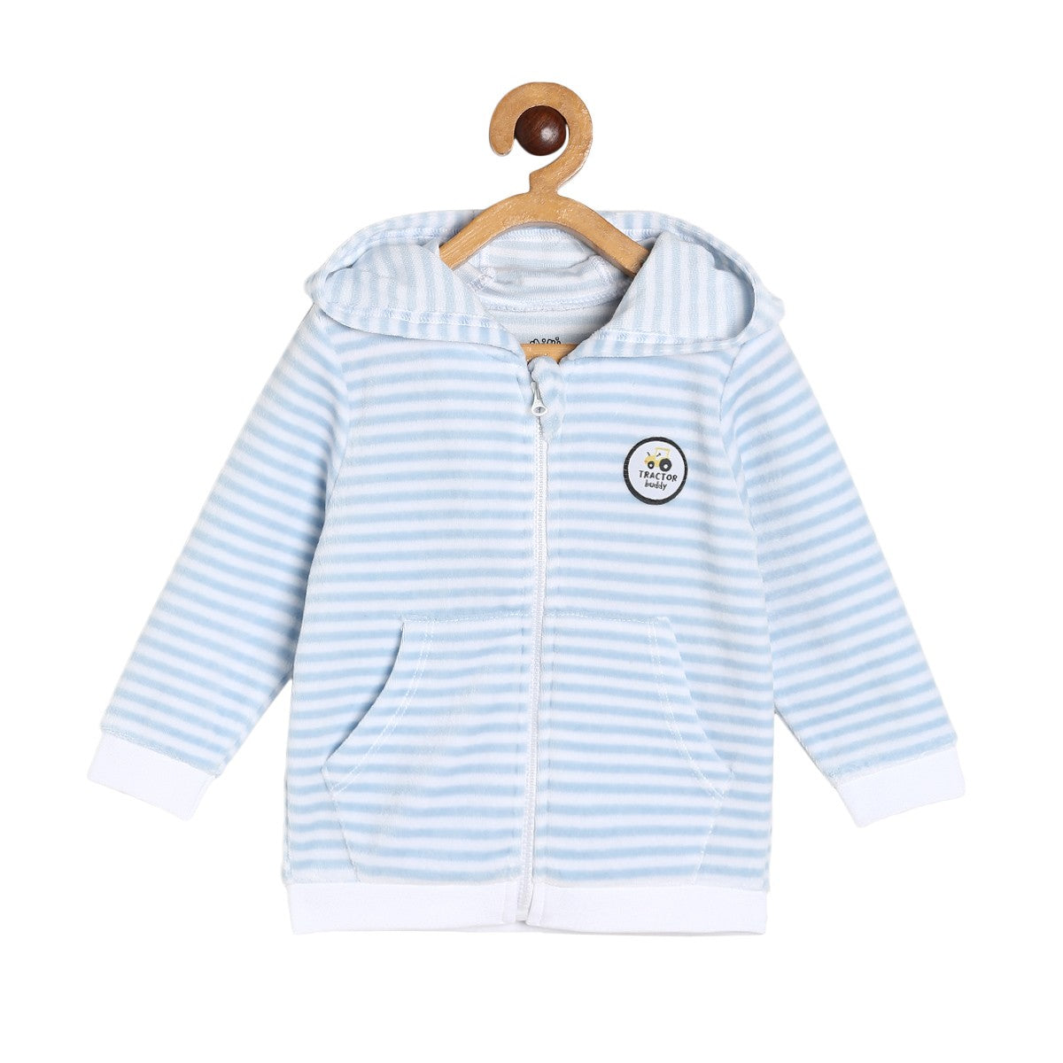Boys White Blue Pack Of 1 Jacket