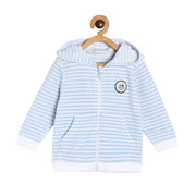 Boys White Blue Pack Of 1 Jacket