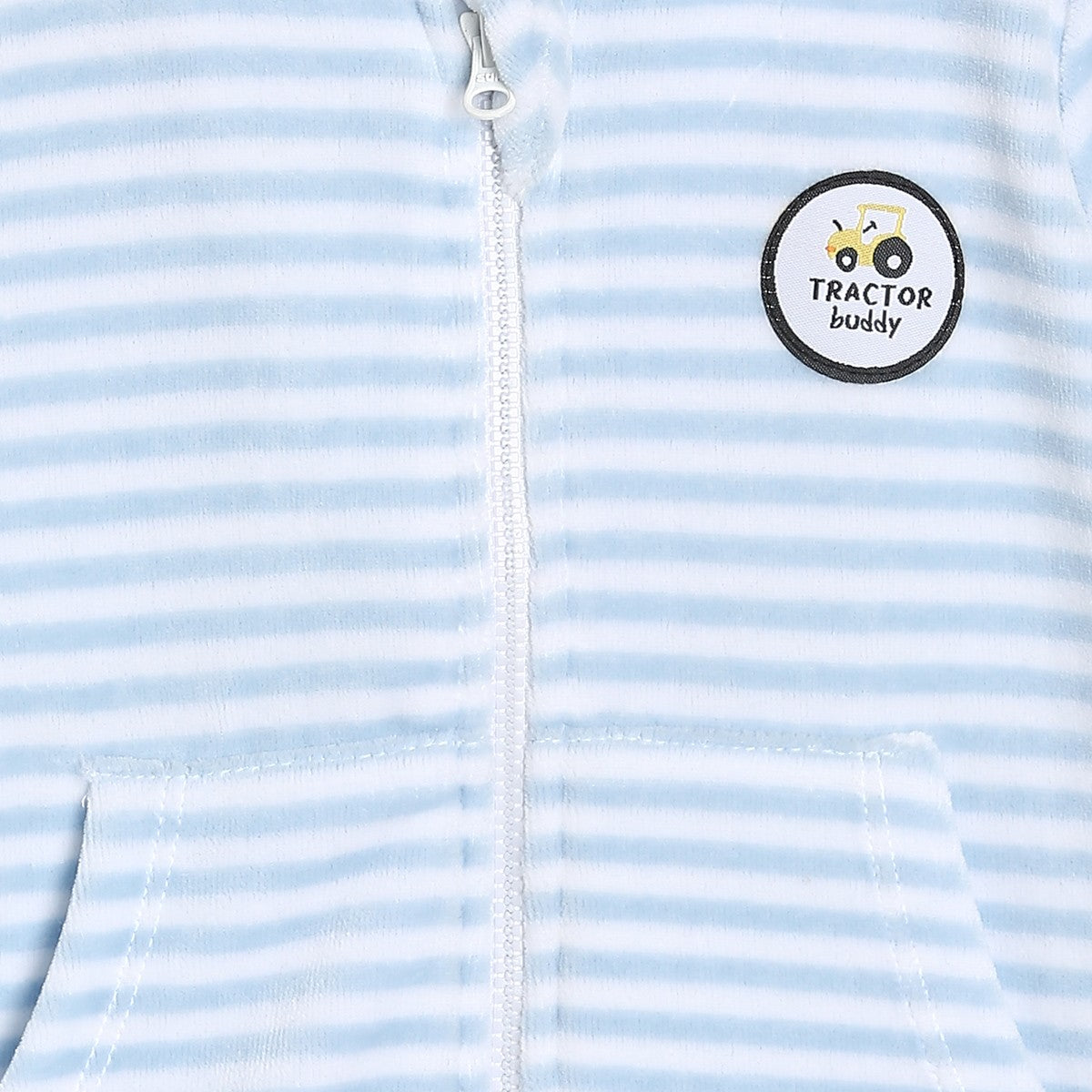 Boys White Blue Pack Of 1 Jacket