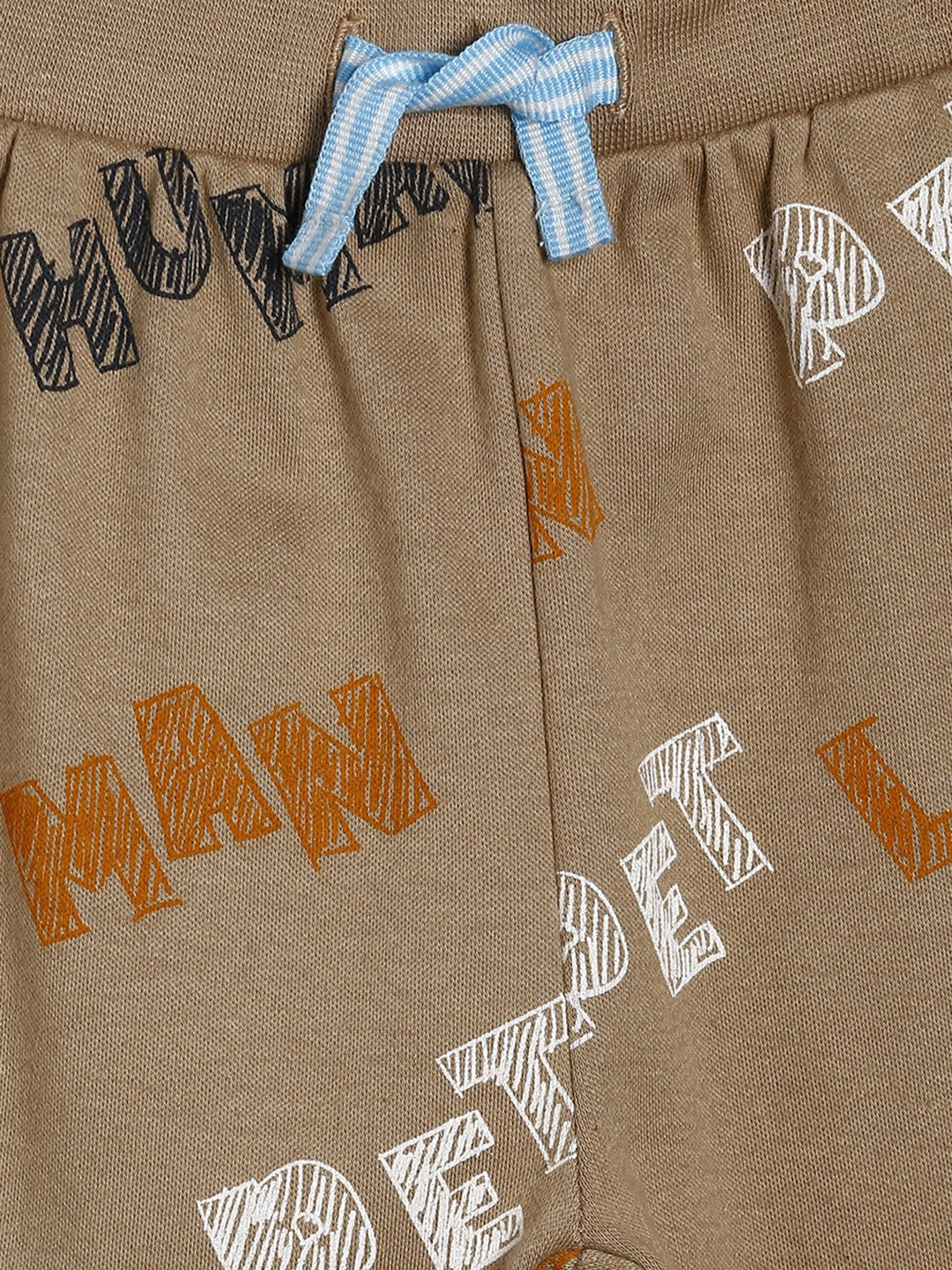 Baby Boys Typography Print Jogger Pants, Beige