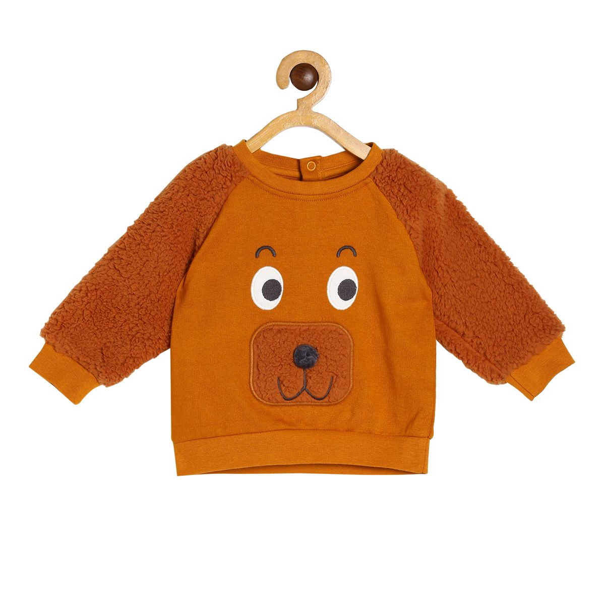 Boys Brown Pack Of 1 Sweat Shirt