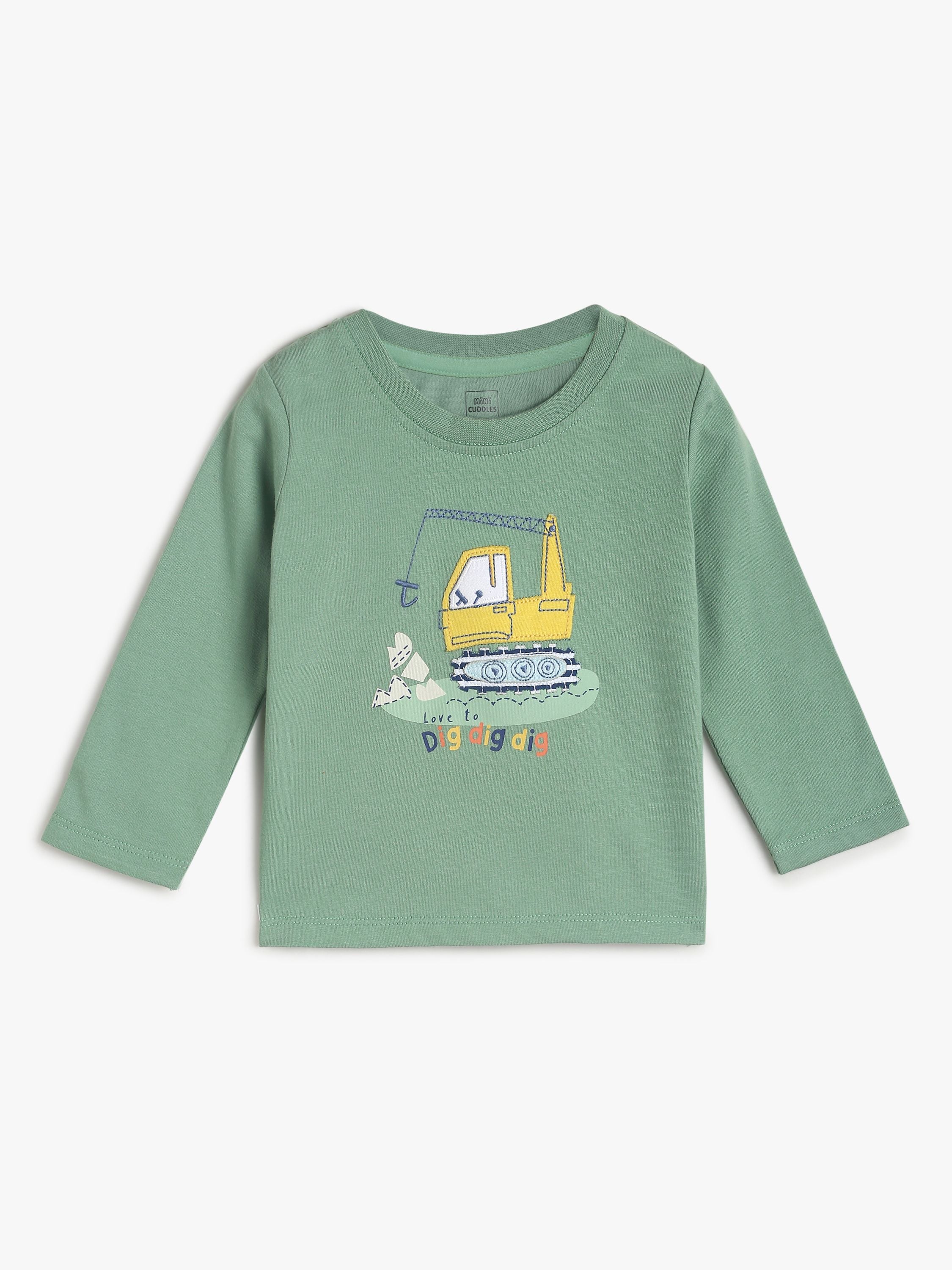 Boys Green T-Shirt and Knit Bottom