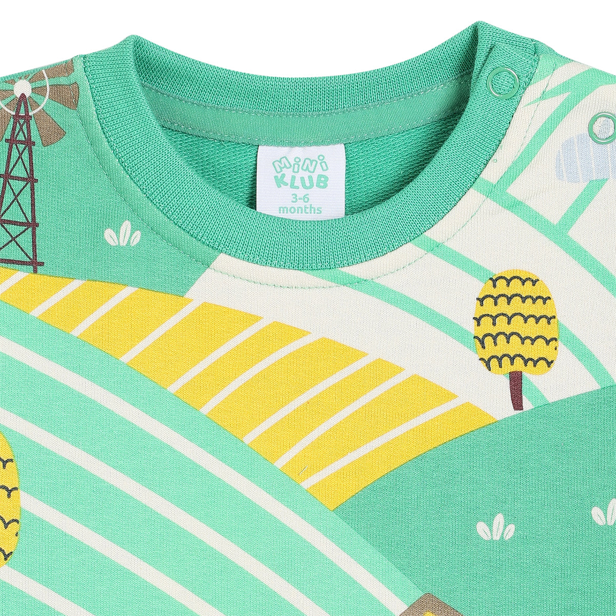 Baby Boys Countryside Print T-Shirt, Green