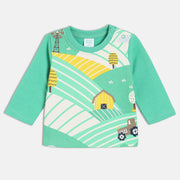 Boys Green Pack Of 1 T-Shirt