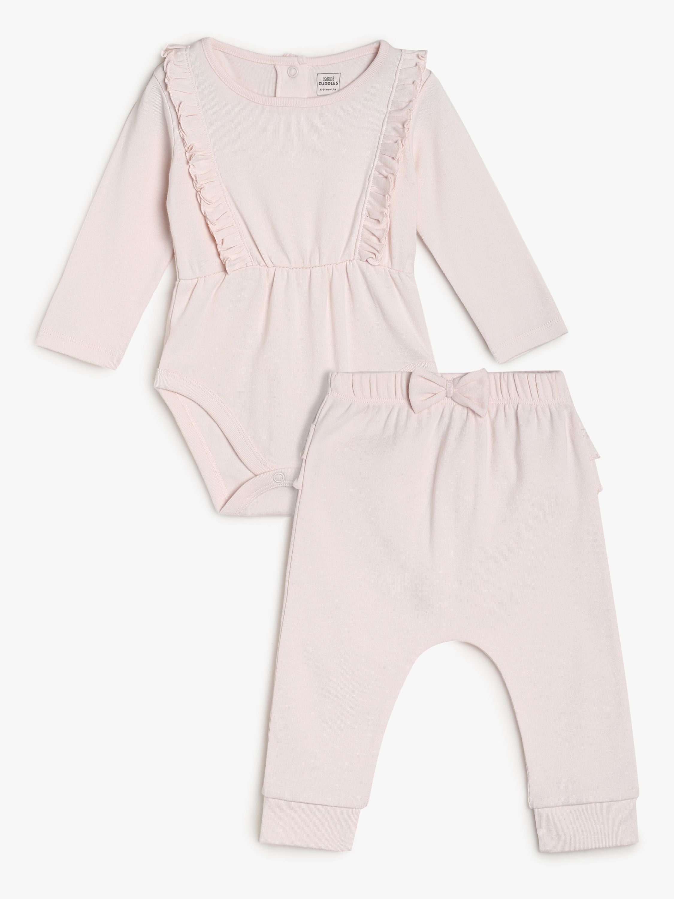 Girls Pink Bodysuit and Knit Bottom