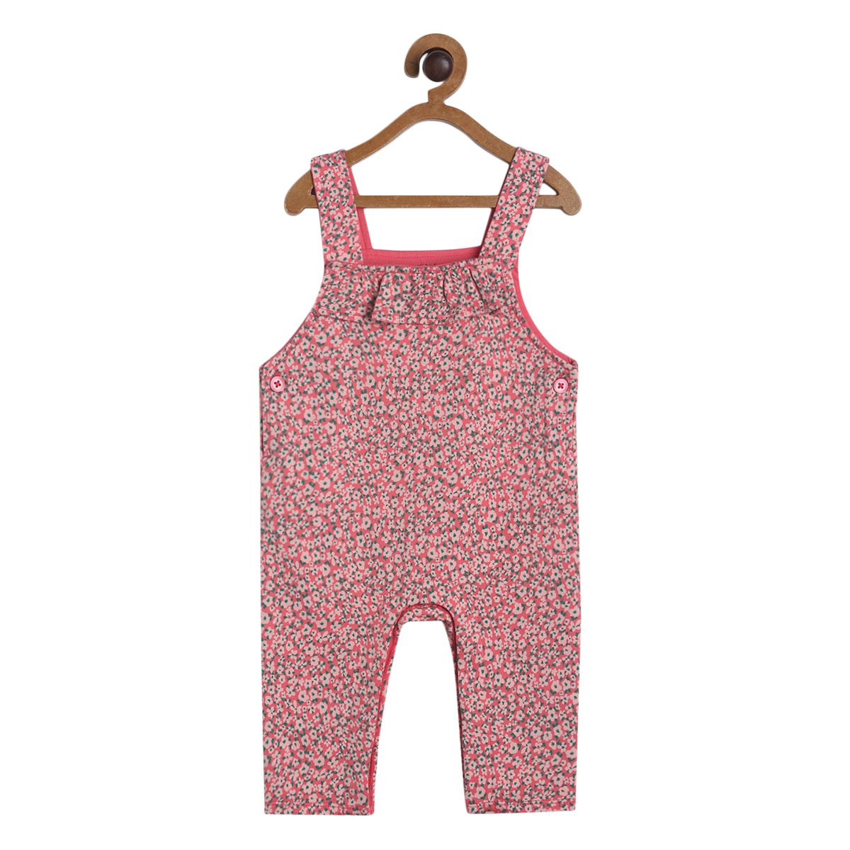 Girls Coral Pack Of 2 Dungaree Set