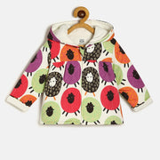 Girls Jacket - Marshmallow/Brown/Pink