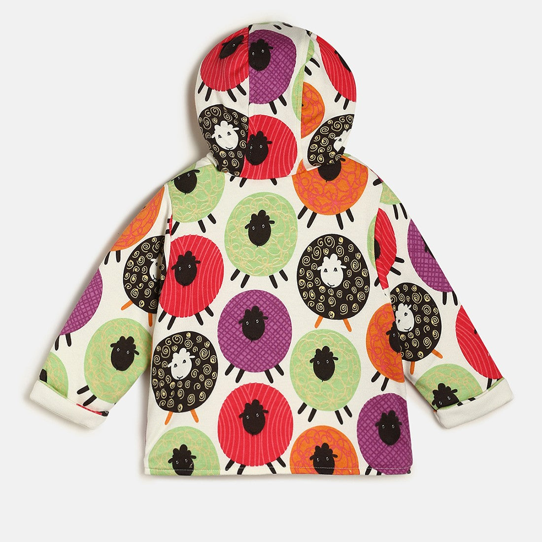 Girls Jacket - Marshmallow/Brown/Pink