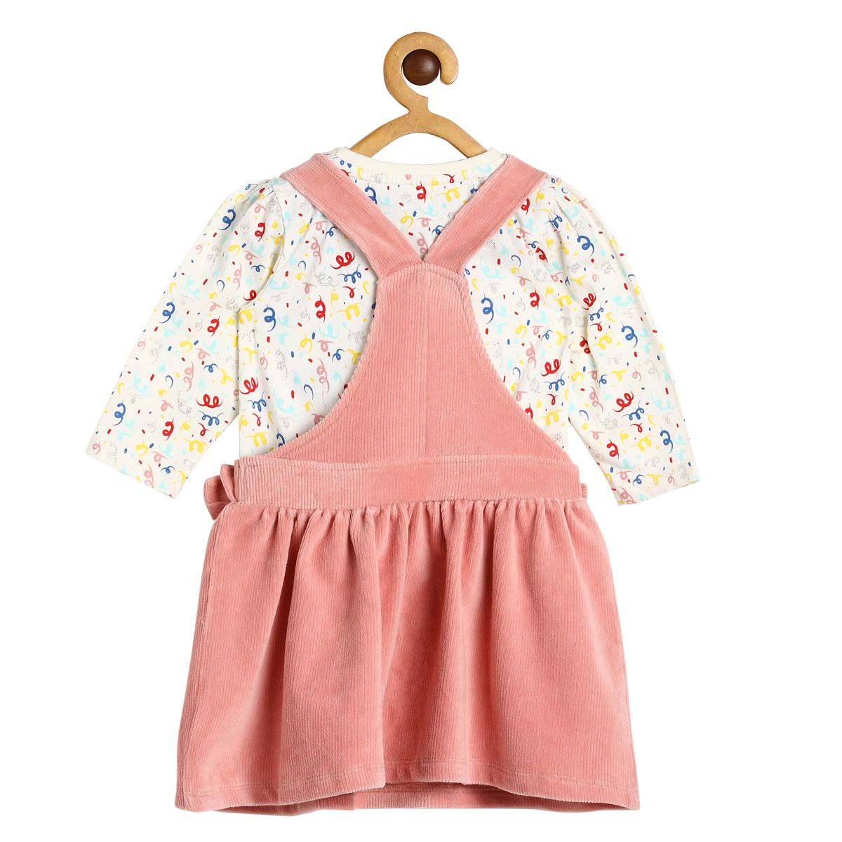 Girls Pink Pack Of 2 Pinny Set