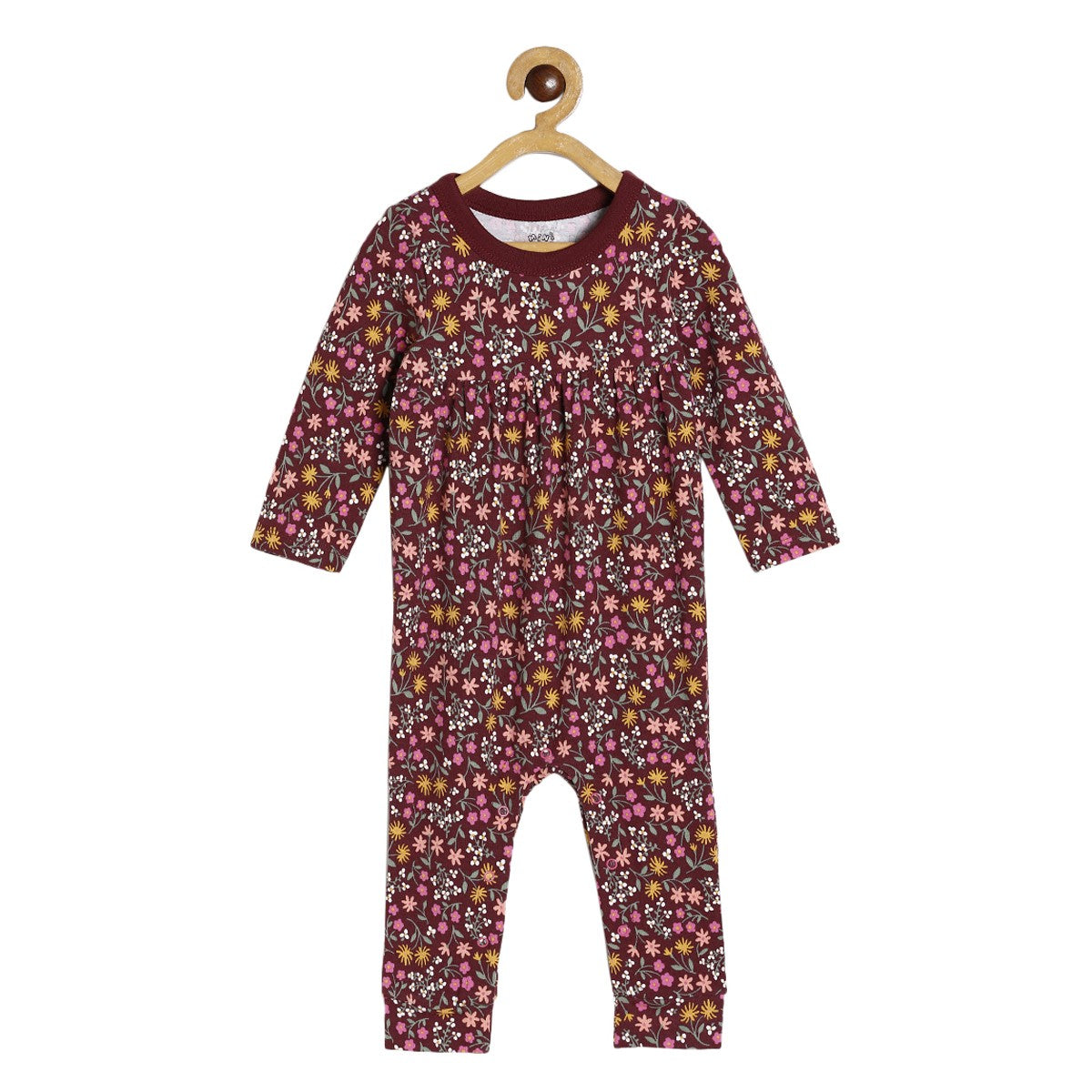 Girls Maroon Pack Of 1 Romper
