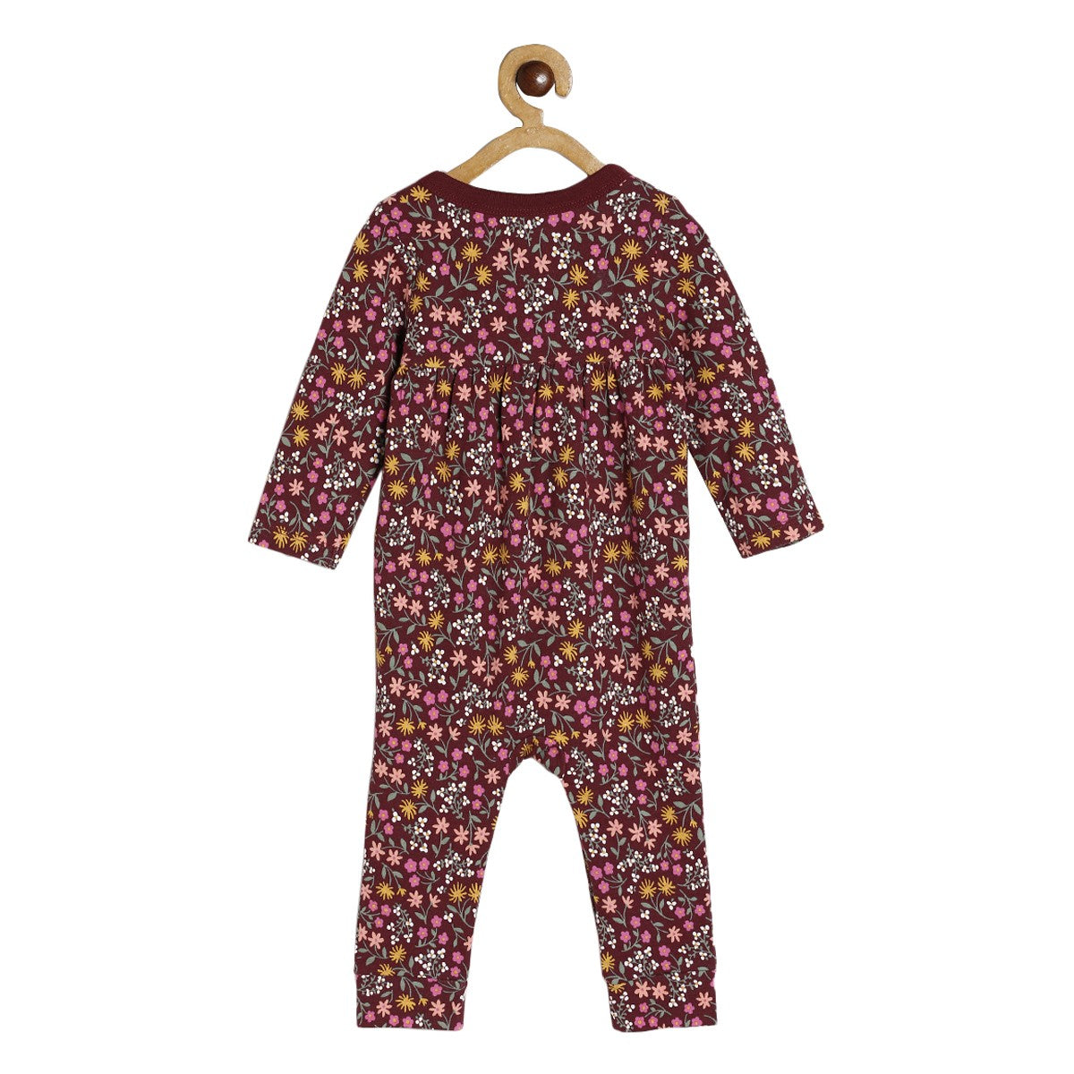 Girls Maroon Pack Of 1 Romper