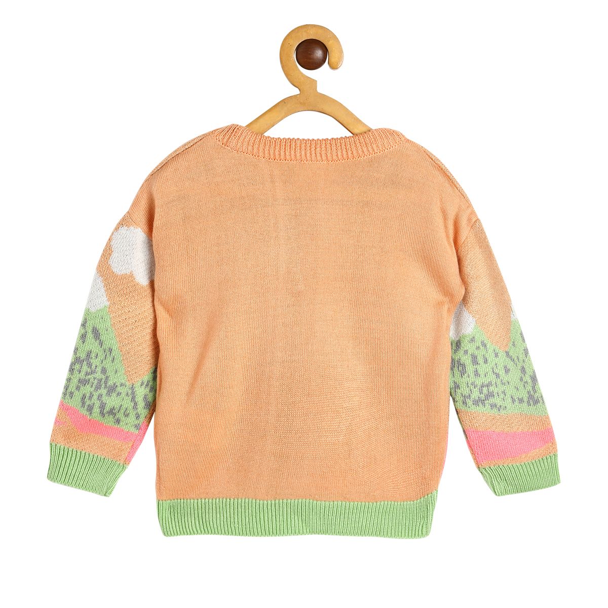 Girls Orange Pack Of 1 Sweater