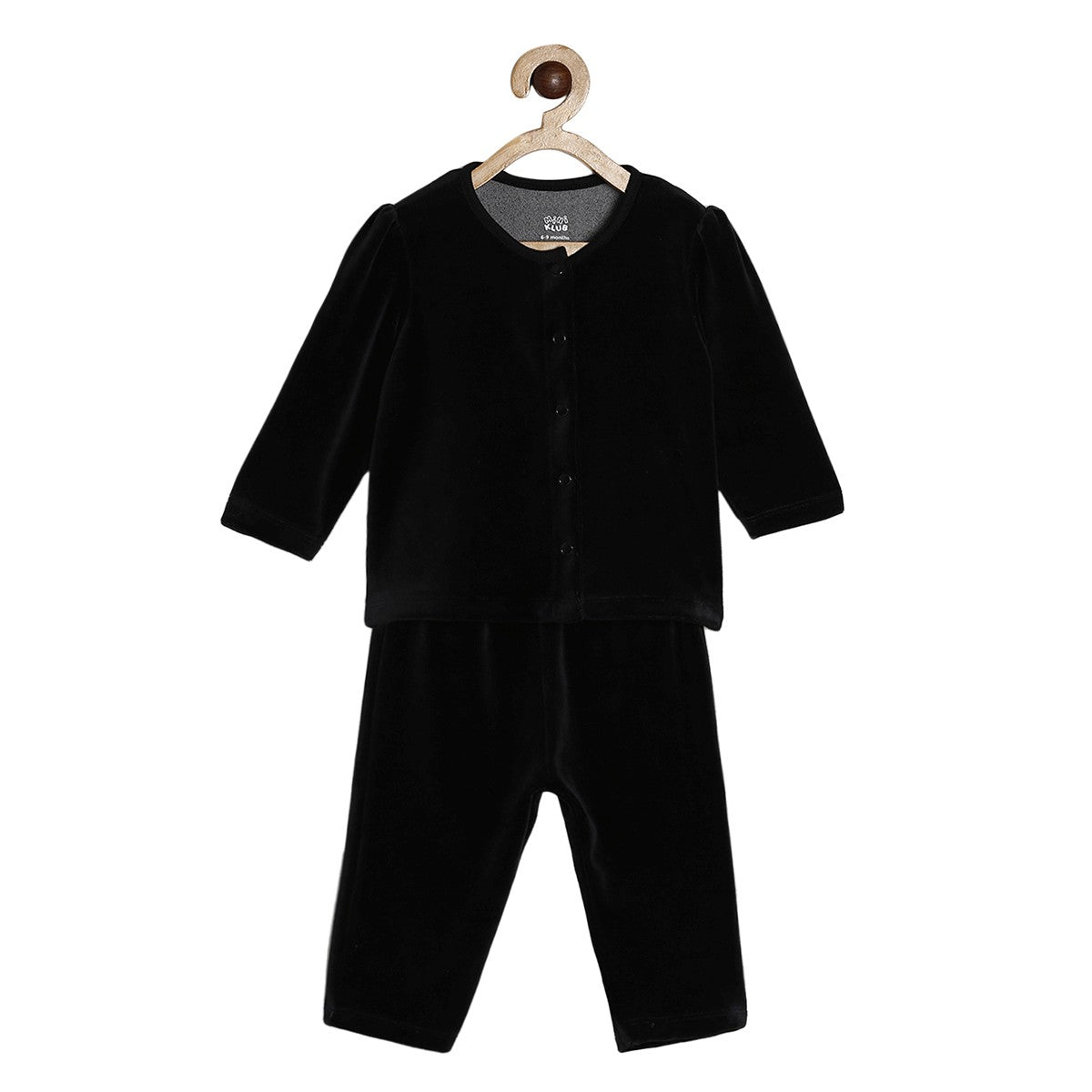 Girls Black Pack Of 2 Top And Bottom