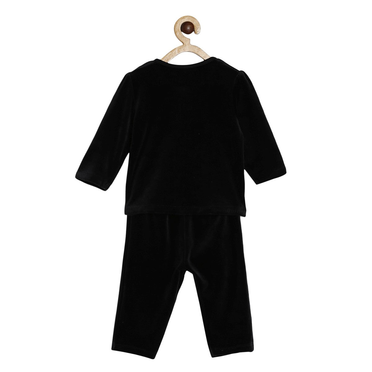 Girls Black Pack Of 2 Top And Bottom