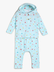 Girls Aqua Top & Knit Bottom