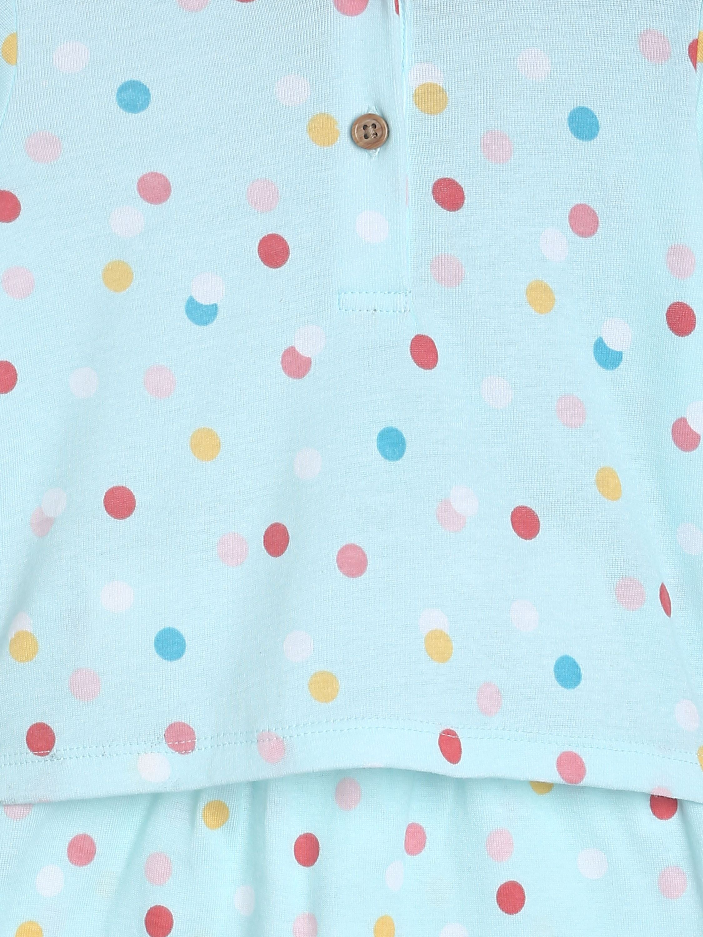 Girls Aqua Top & Knit Bottom