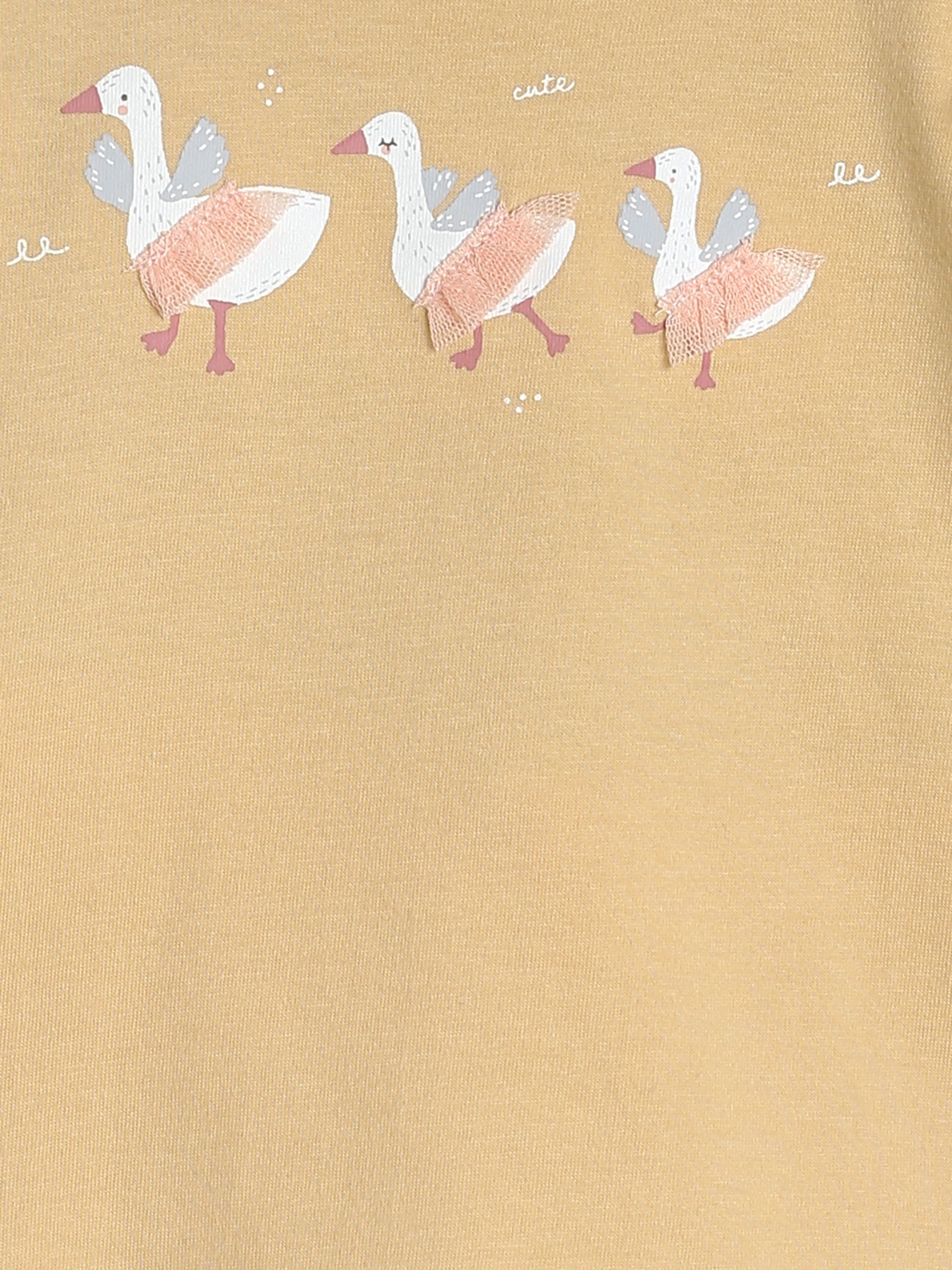 Girls Yellow Top & Knit Bottom