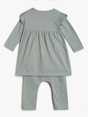 Girls Grey Top & Knit Bottom