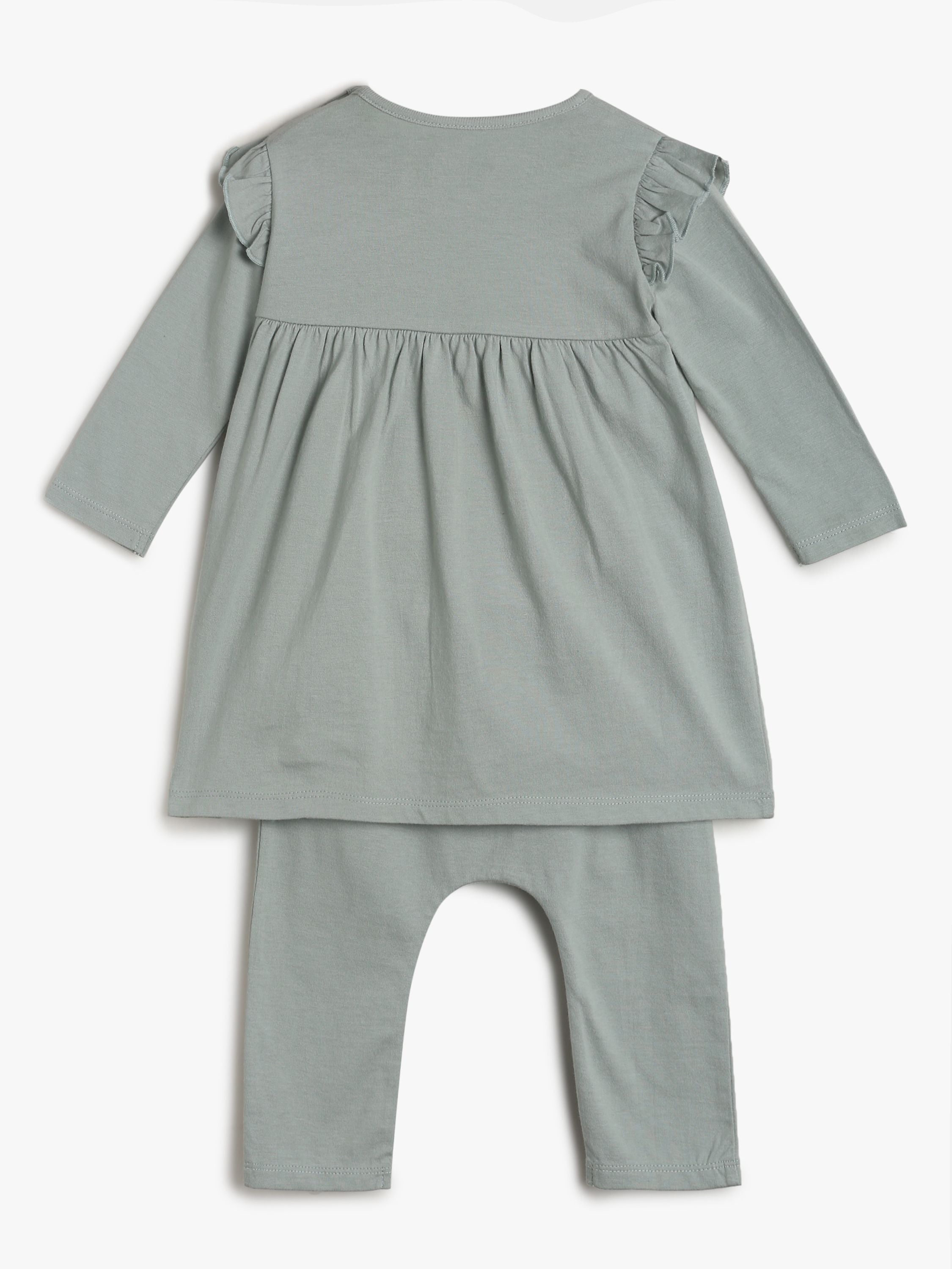 Girls Grey Top & Knit Bottom