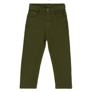 Boys Olive Pack Of 1 Denim Pant
