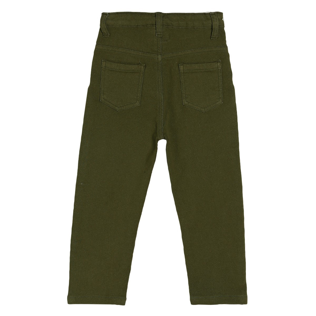 Boys Olive Pack Of 1 Denim Pant