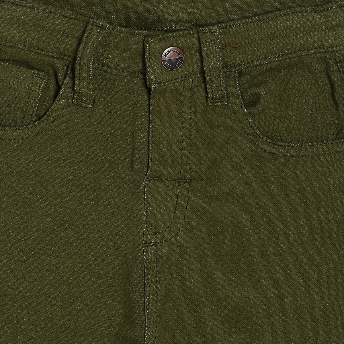 Boys Olive Pack Of 1 Denim Pant