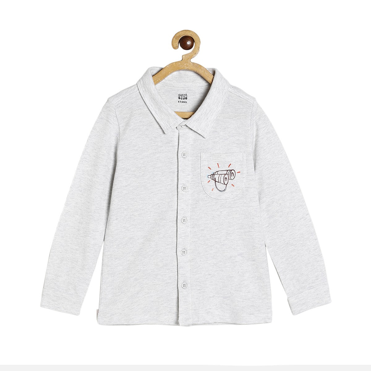 Boys Grey Pack Of 1 Shirt