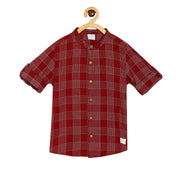 Boys Maroon Pack Of 1 Shirt