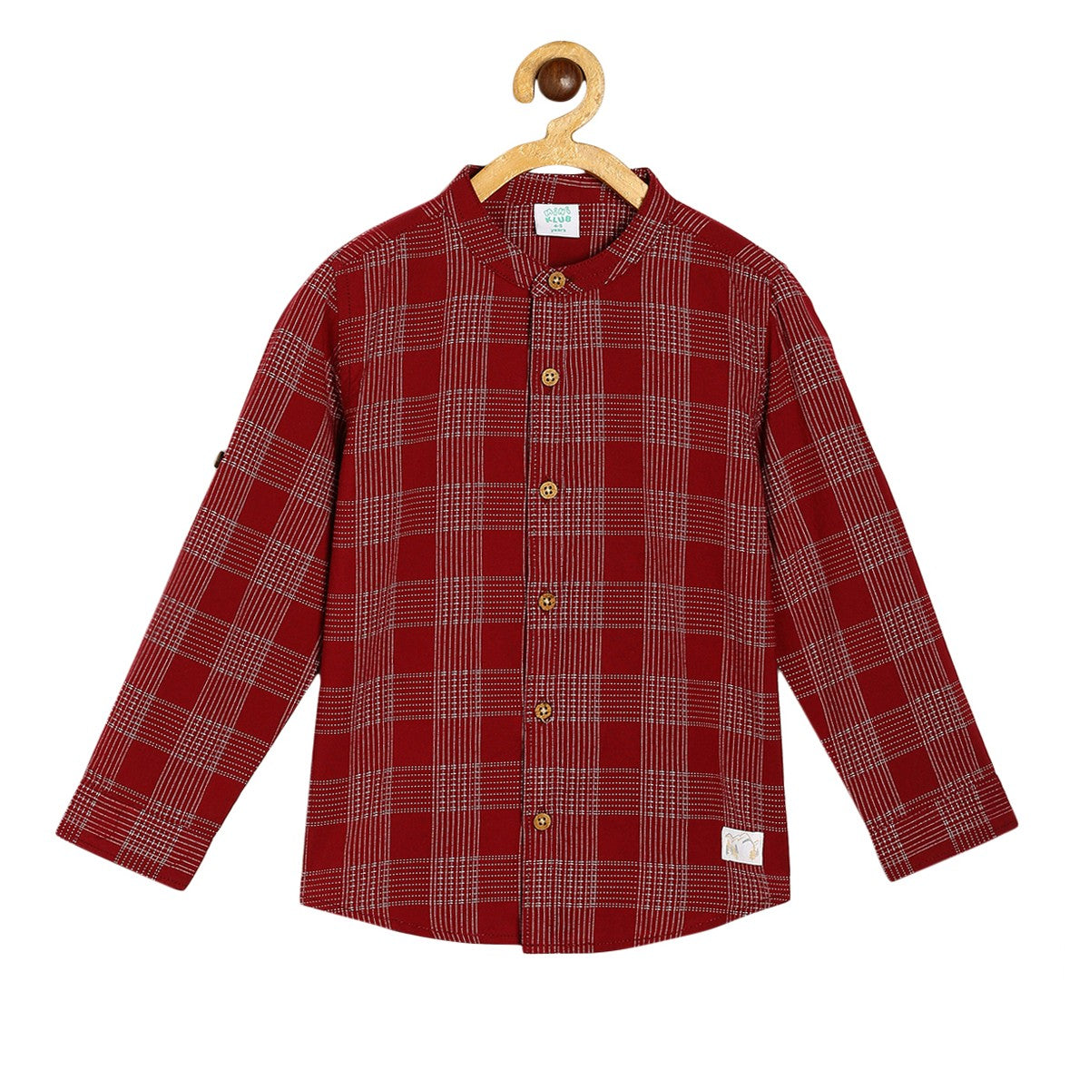 Boys Maroon Pack Of 1 Shirt