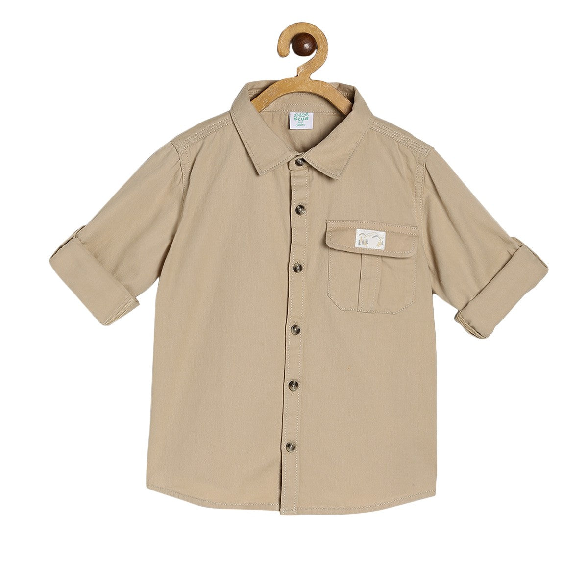 Boys Beige Pack Of 1 Shirt