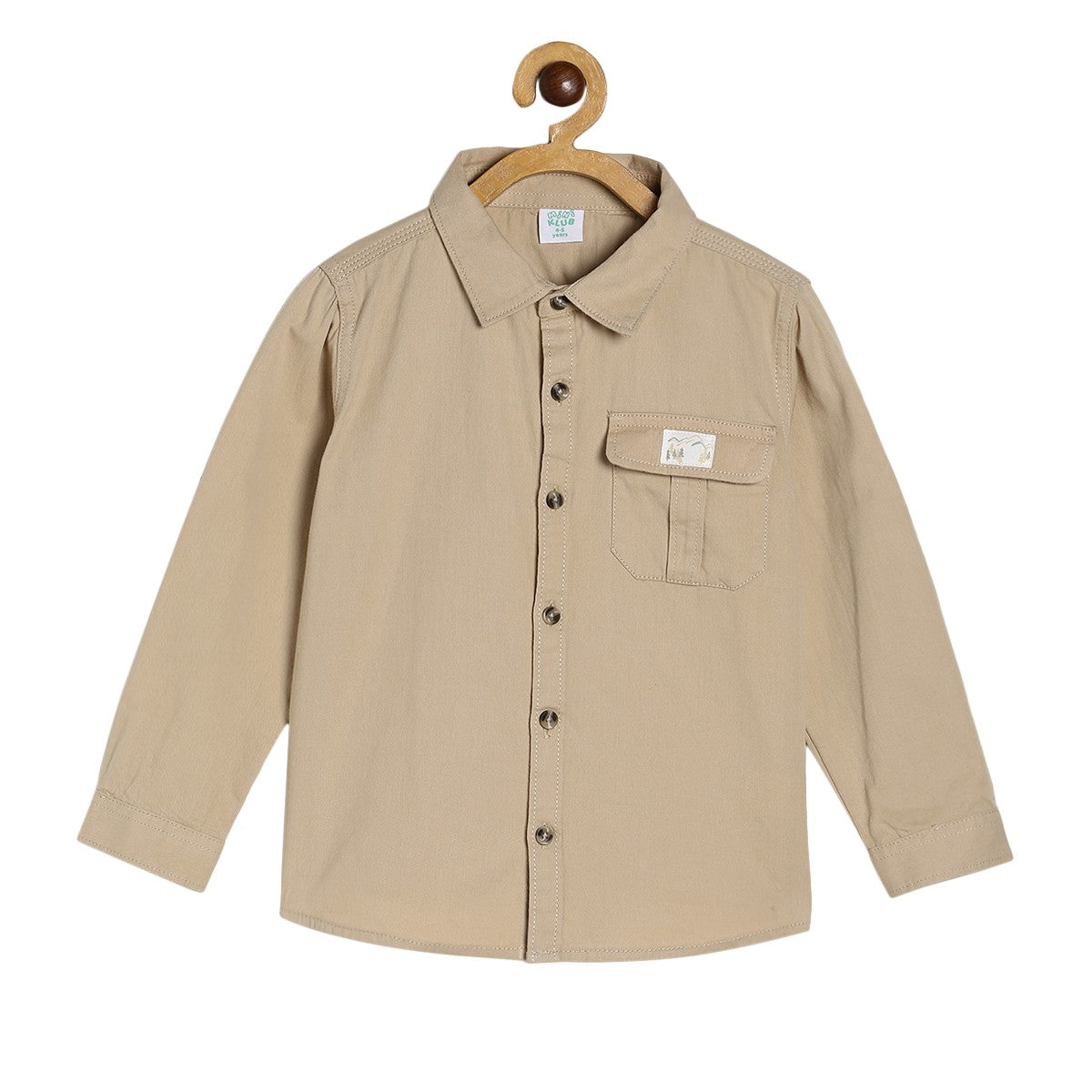 Boys Beige Pack Of 1 Shirt