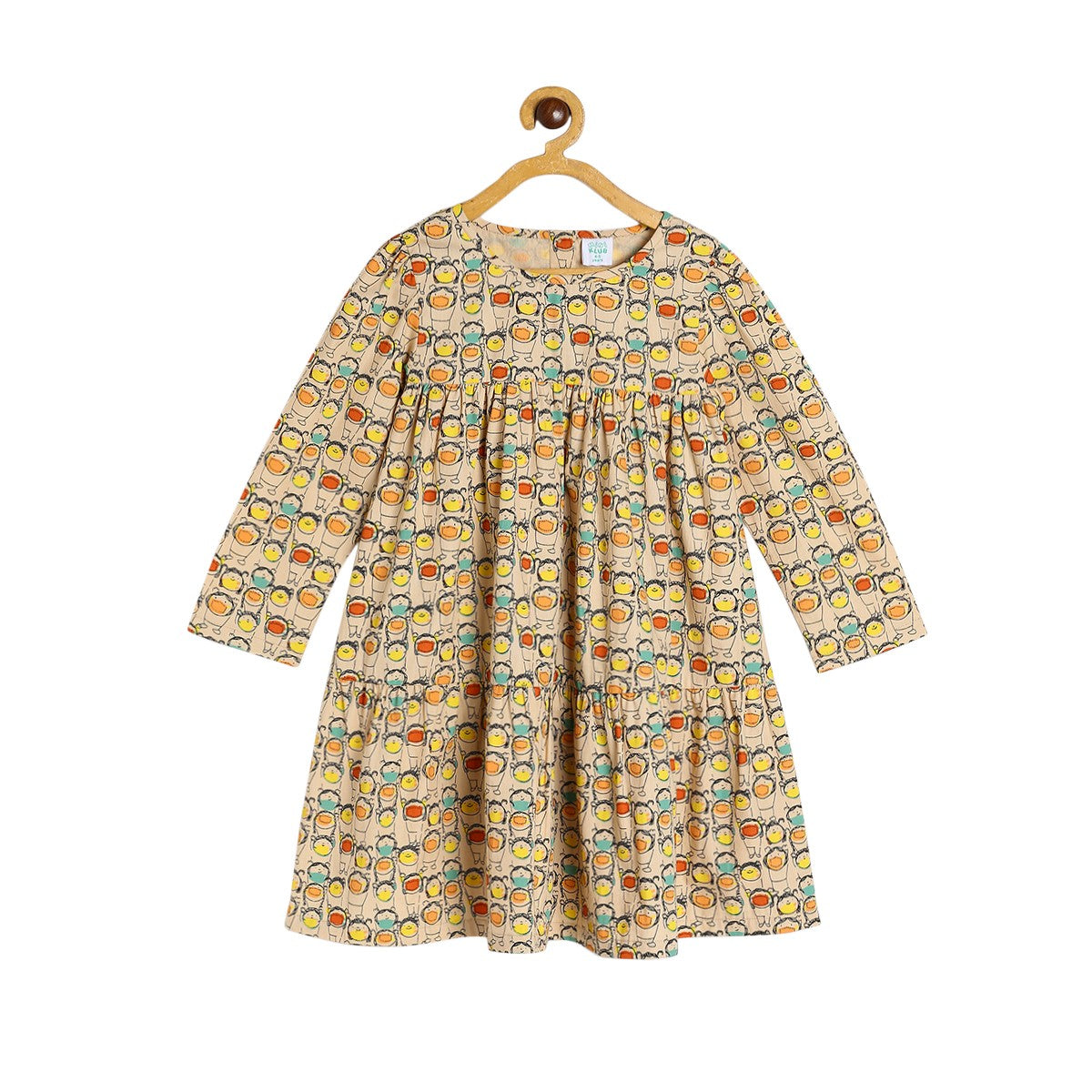 Girls Beige Pack Of 1 Dress