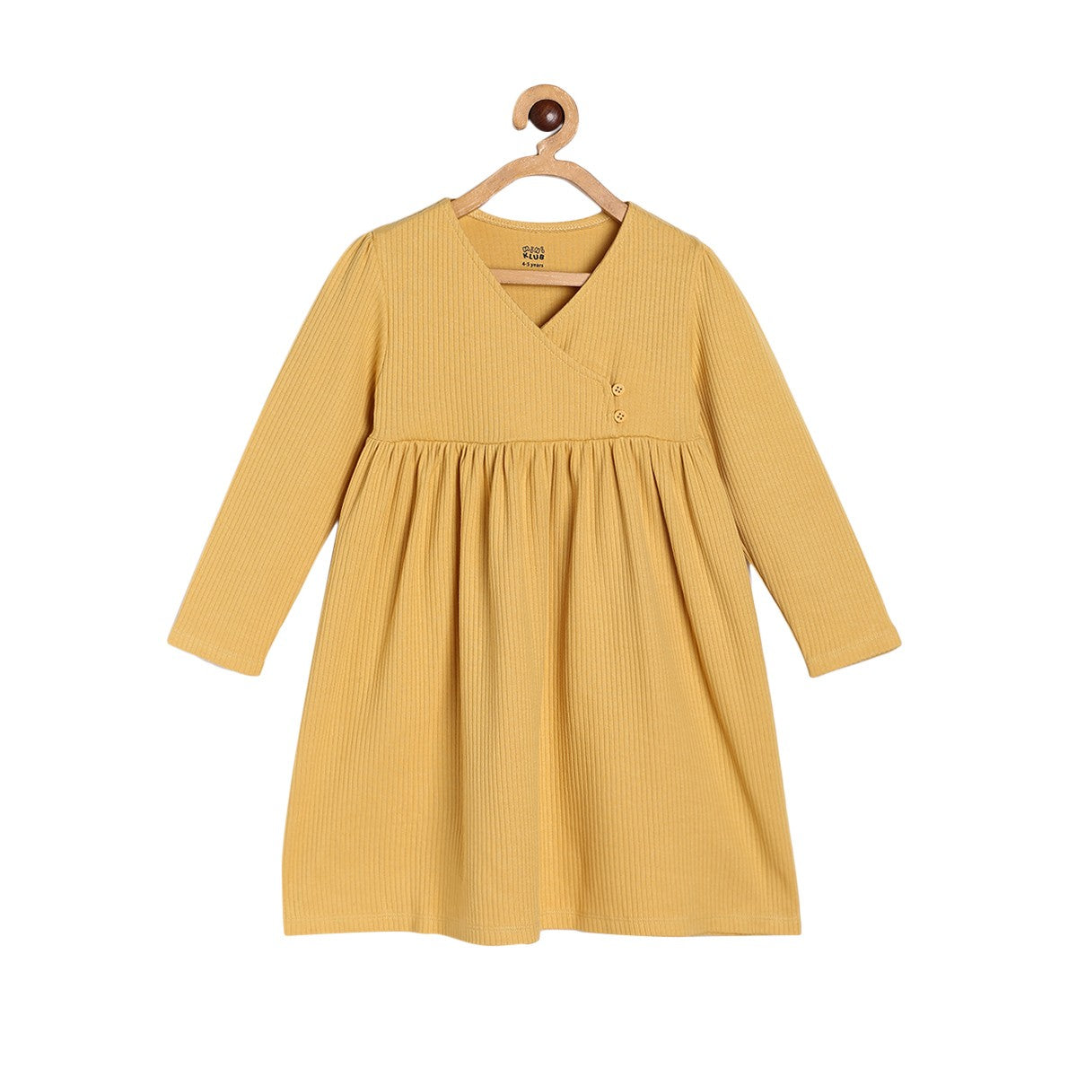 Girls Mustard Pack Of 1 Dress