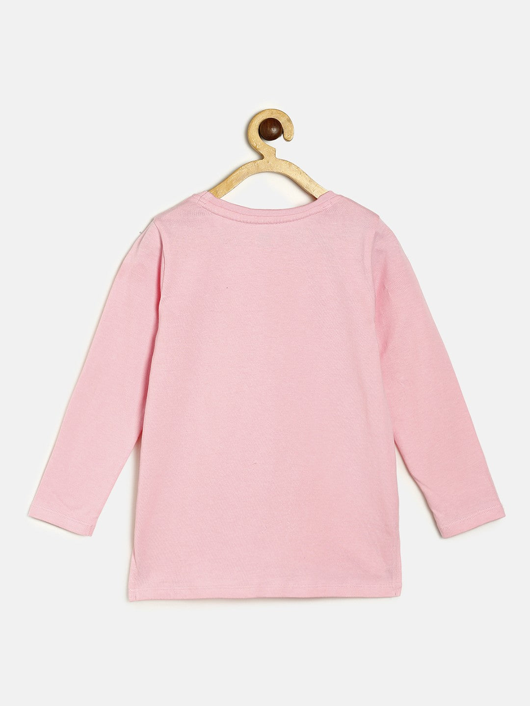Baby Girls Pink Typography Printed Cotton T-Shirt Regular Fit Casual Wear