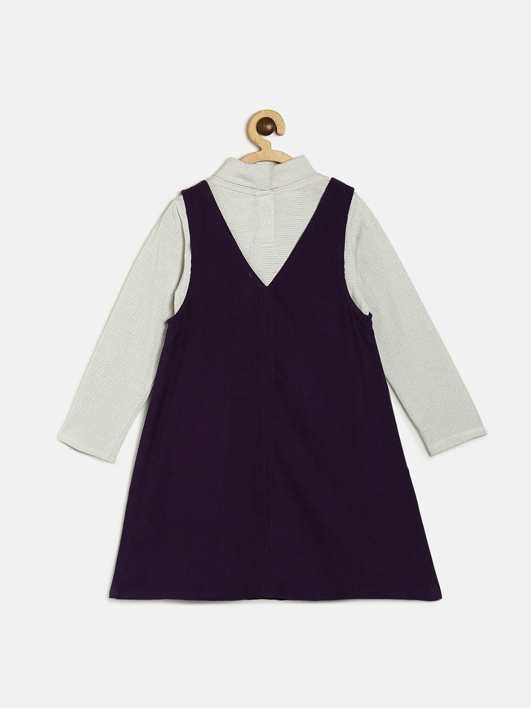 Girls Purple Pinny Set