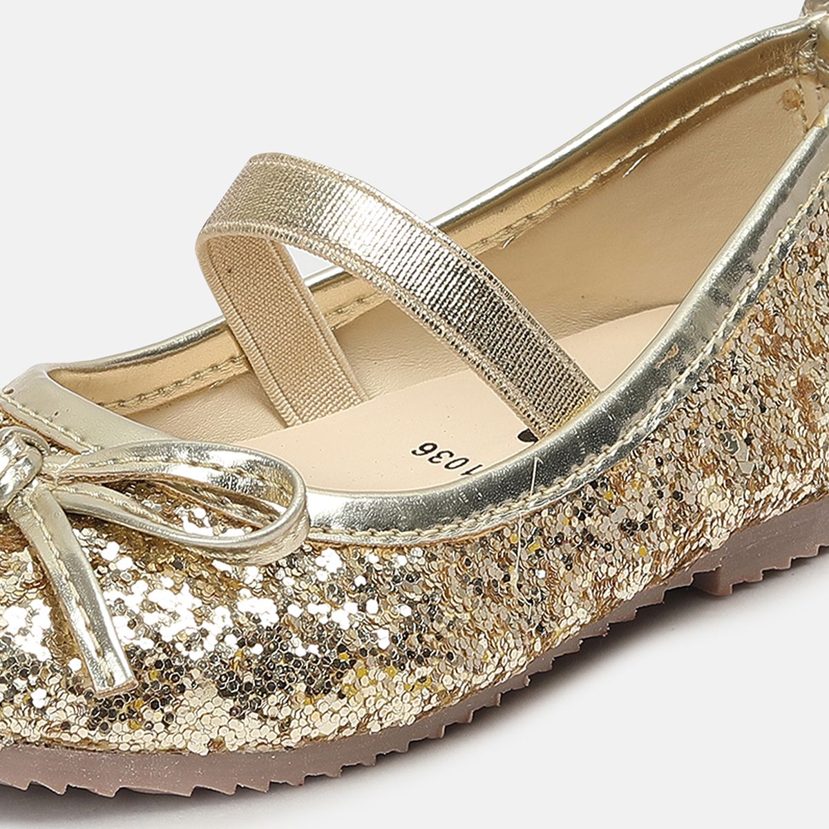 Girls Gold Ballerinass
