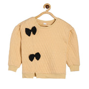 Girls Beige Pack Of 1 Sweat Shirt