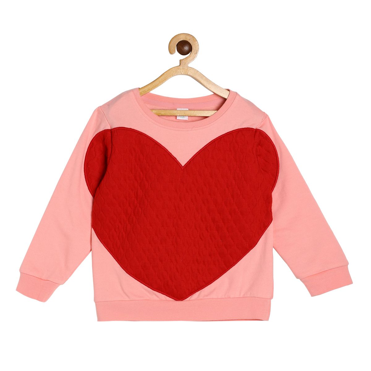 Girls Pink Pack Of 1 Sweat Shirt