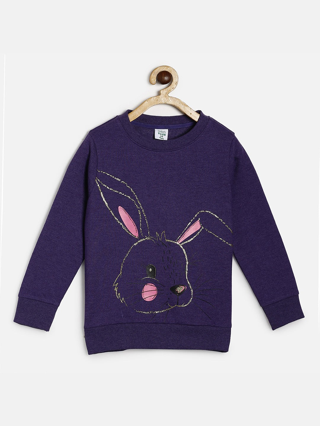 Girls Purple Pack Of 1 Sweat Shirt