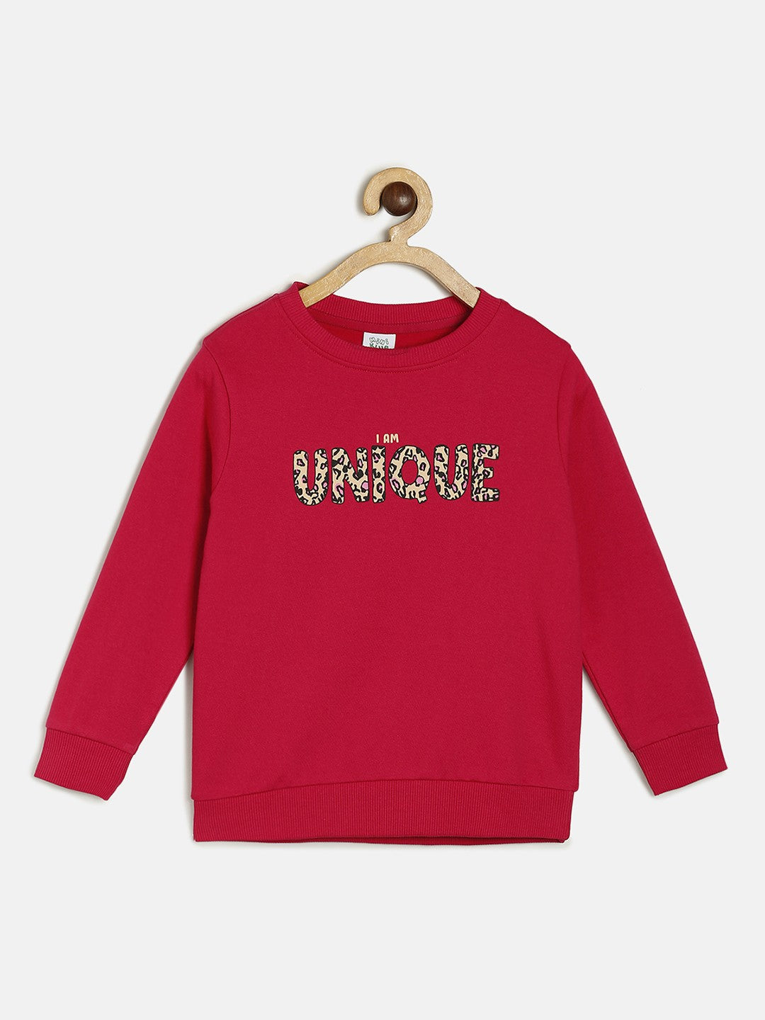 Girls Pink Pack Of 1 Sweat Shirt