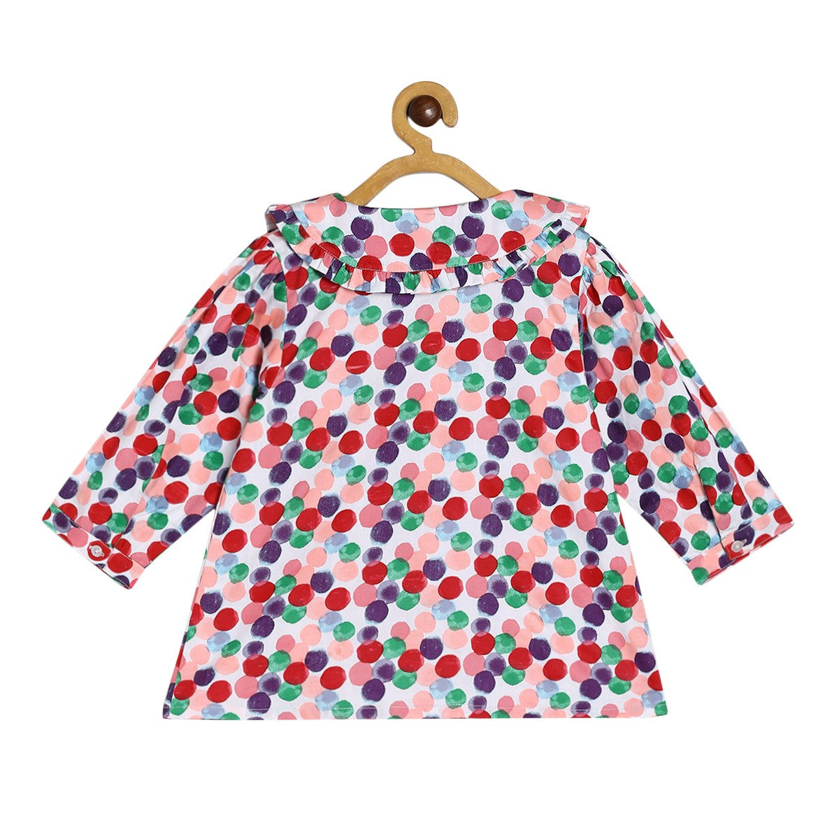 Girls White Woven Top