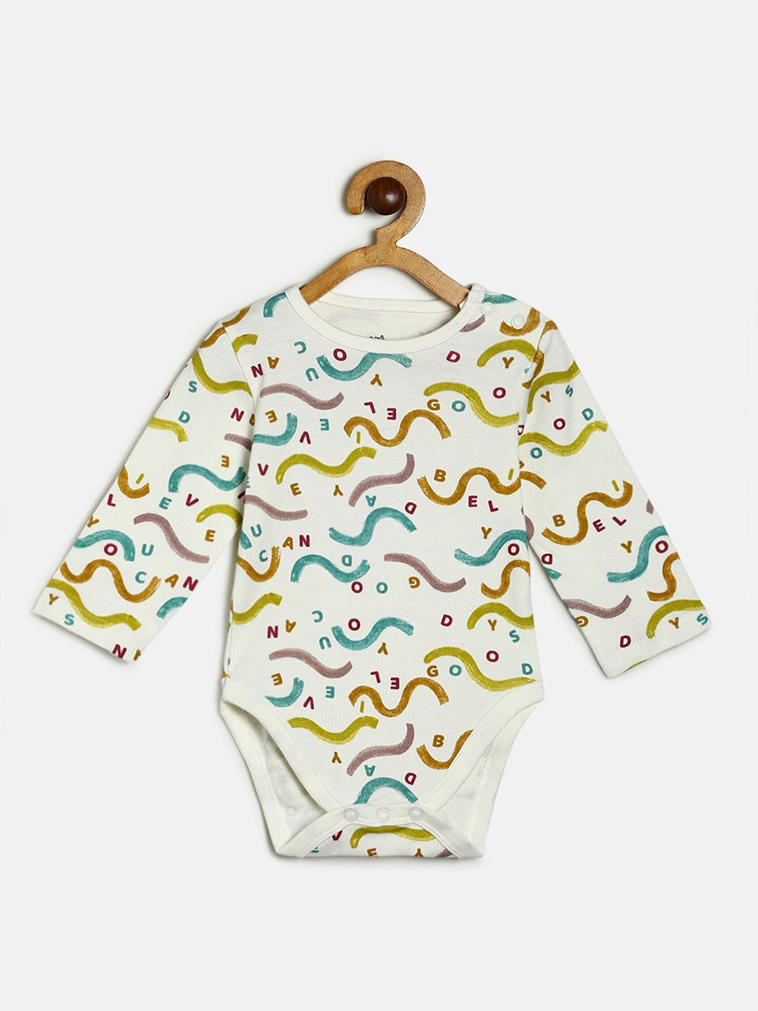 Boys Pack Of 3 Body Suit - Green/ Marshmallow