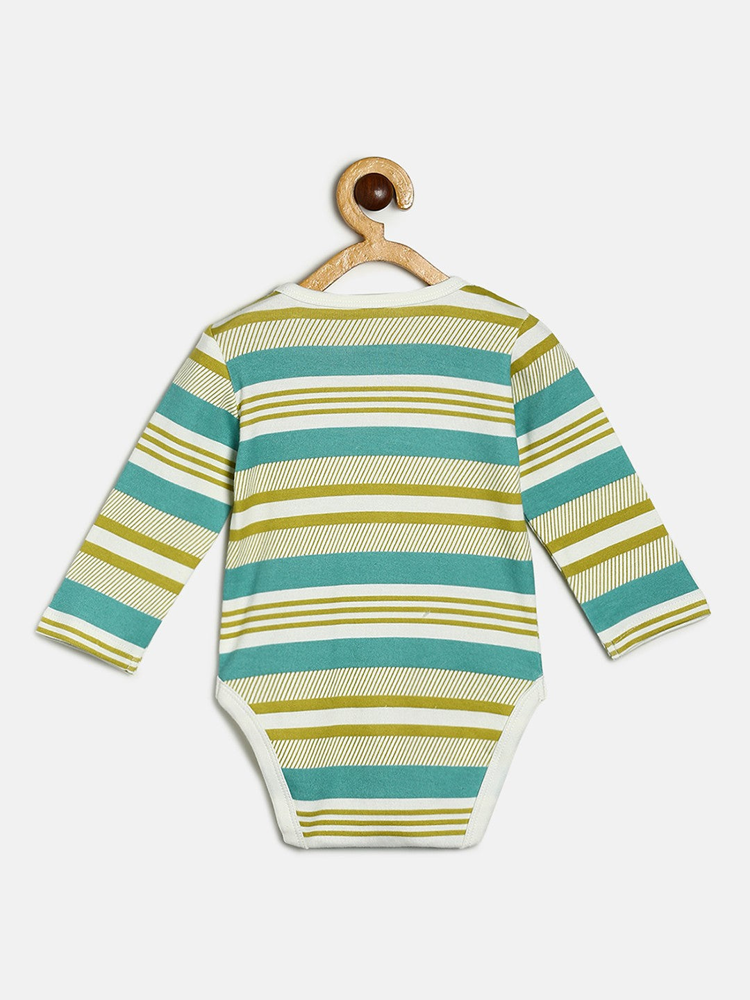 Boys Pack Of 3 Body Suit - Green/ Marshmallow