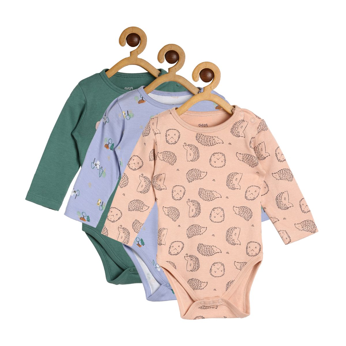 Boys Multicolor Pack Of 3 Body Suit
